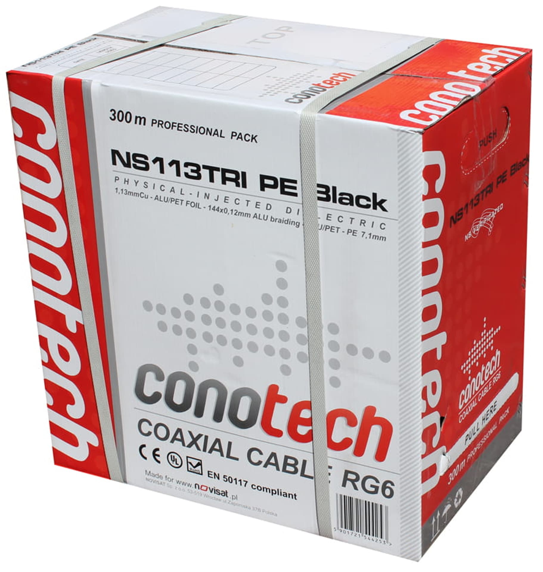 Kabel Conotech NS-113 Trishield PE black na metry