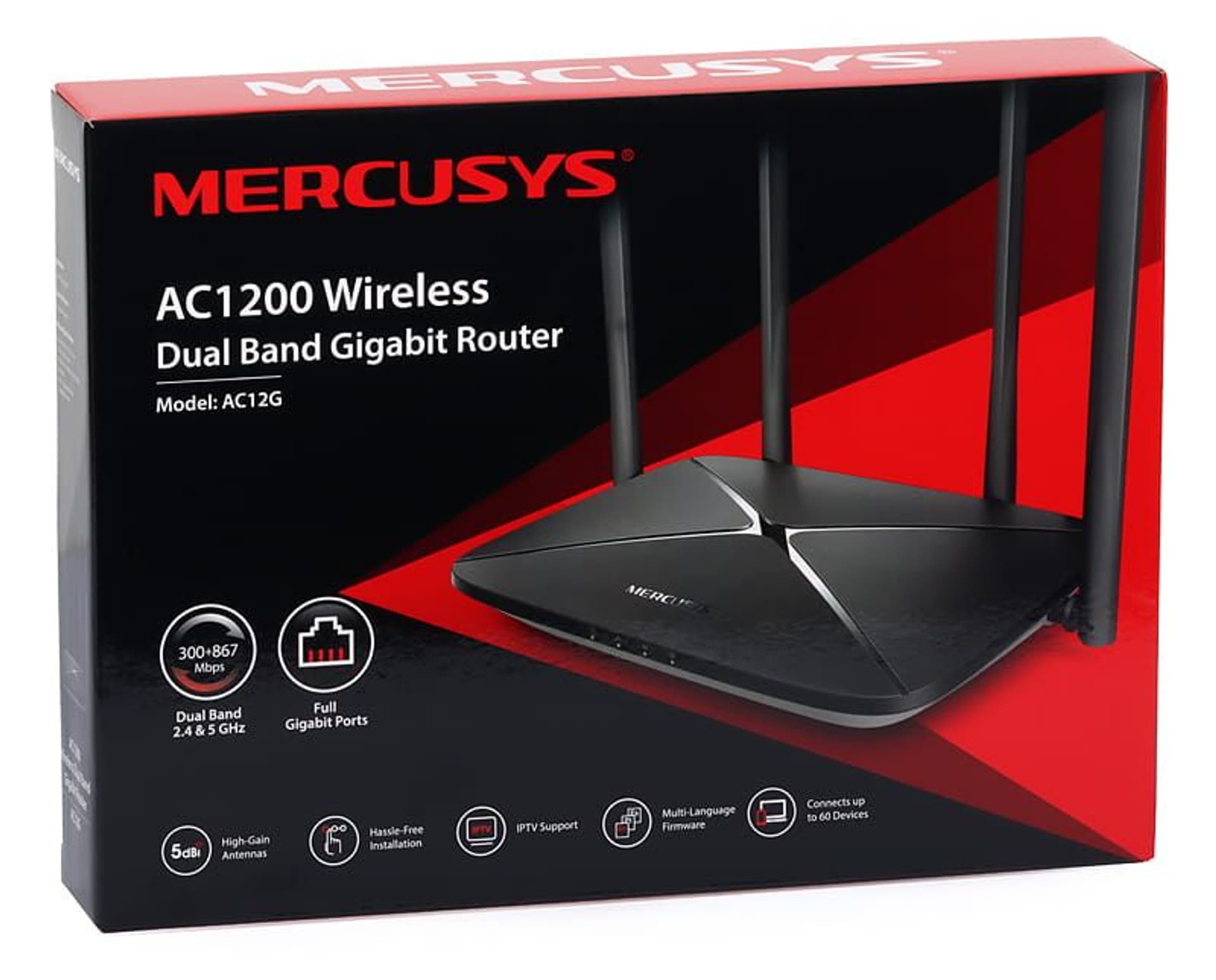 Router wifi gigabit Mercusys AC12G AC1200 2,4/5GHz