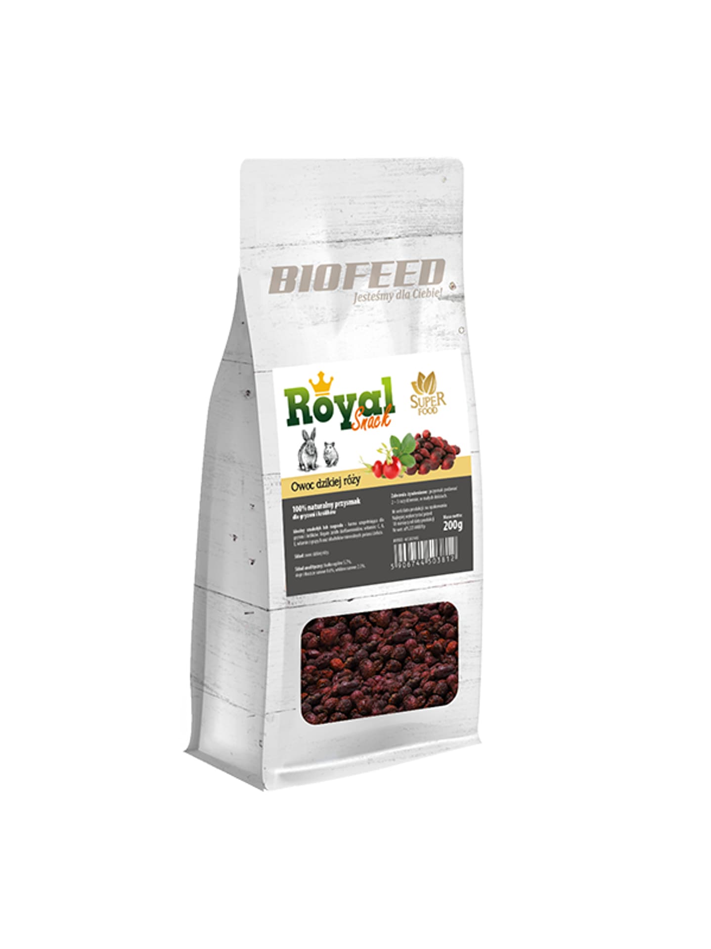 

BIOFEED Royal Snack SuperFood - owoc dzikiej róży 200g