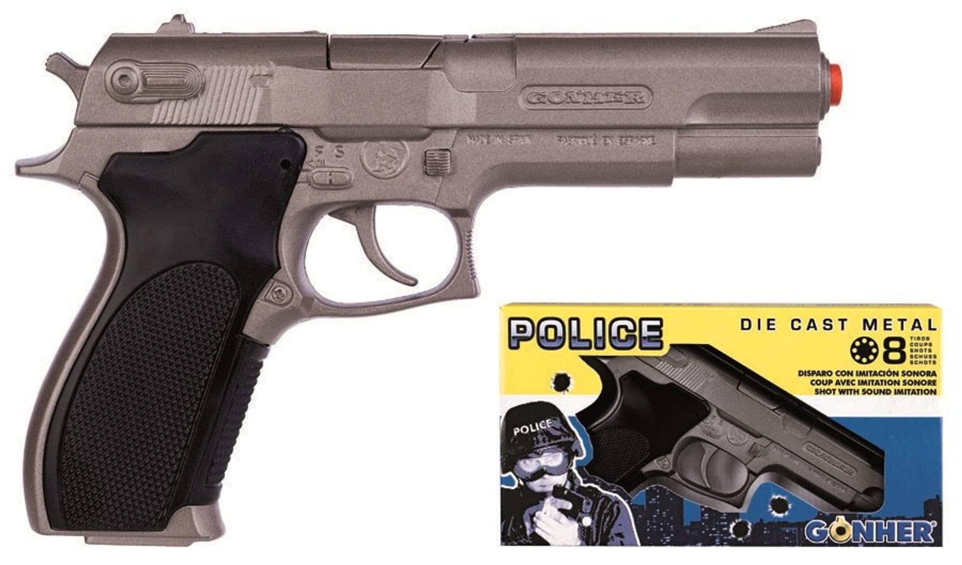 

Pistolet policyjny metalowy GONHER 45/0