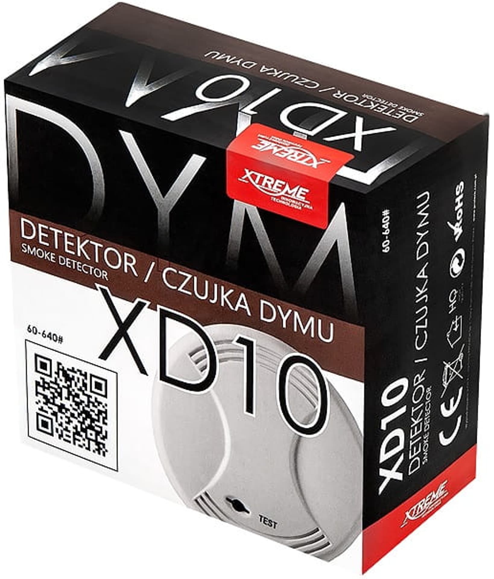 

Detektor, czujnik dymu Xtreme XD10 na baterie 868F-885B2