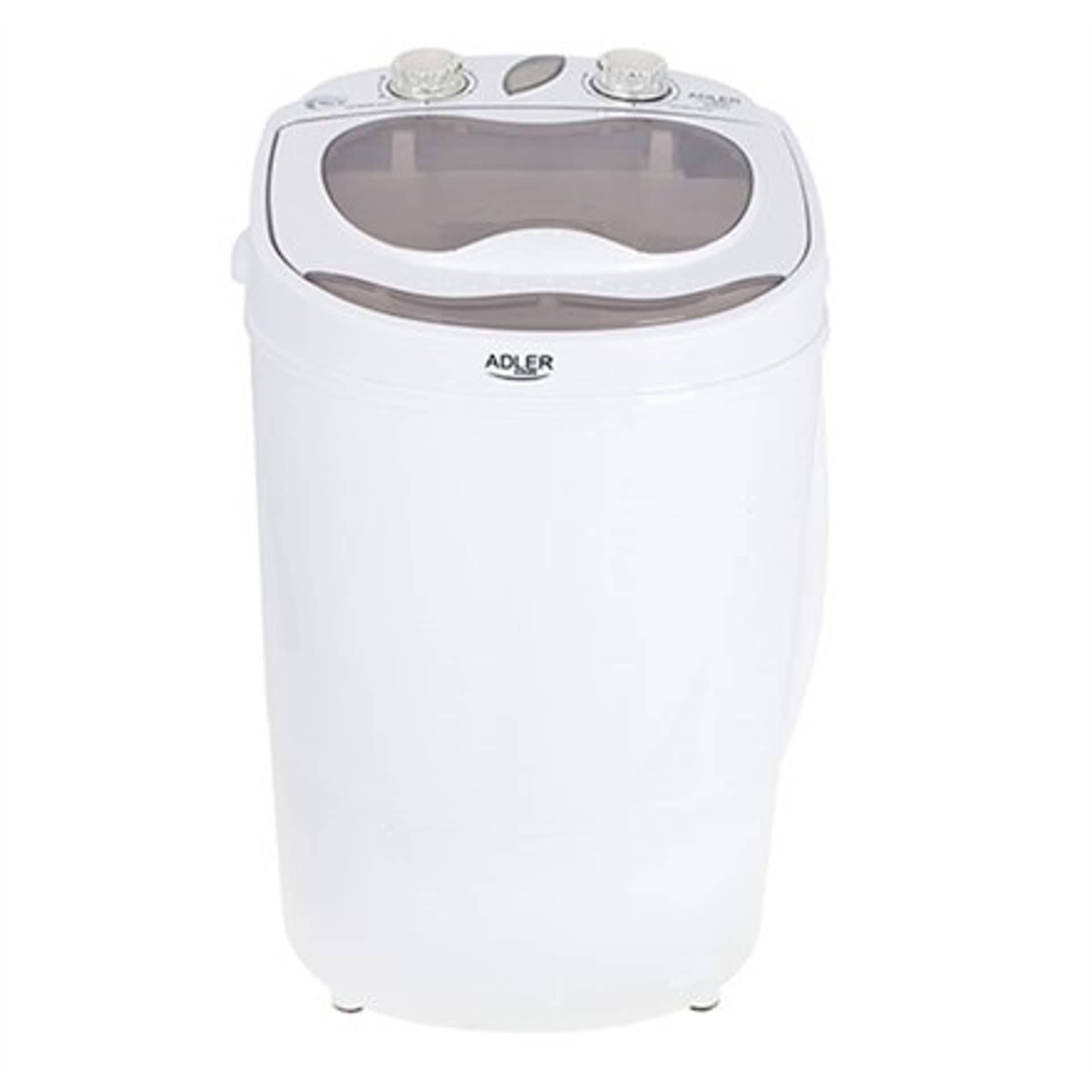 

Adler Mini washing machine AD 8055 Top loading, Washing capacity 3 kg, Depth 37 cm, Width 36 cm, White