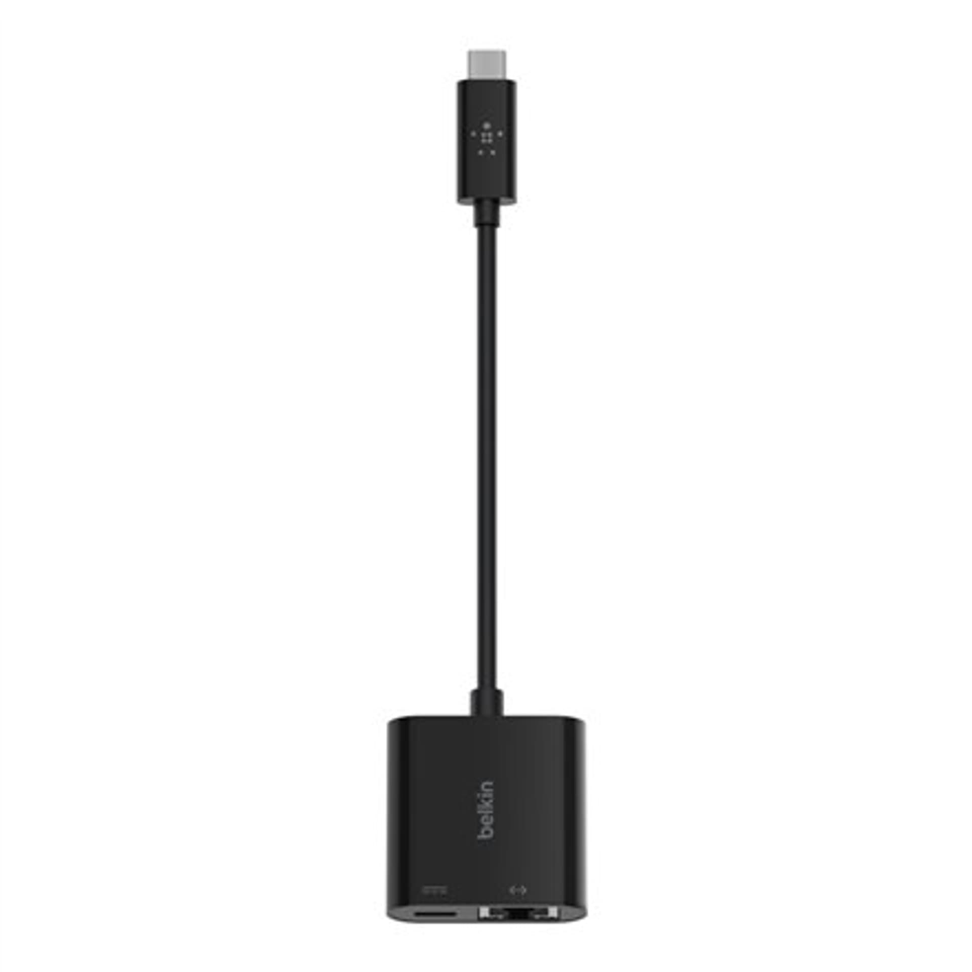 

Belkin USB-C to Ethernet + Charge Adapter INC001btBK 60 W, Black