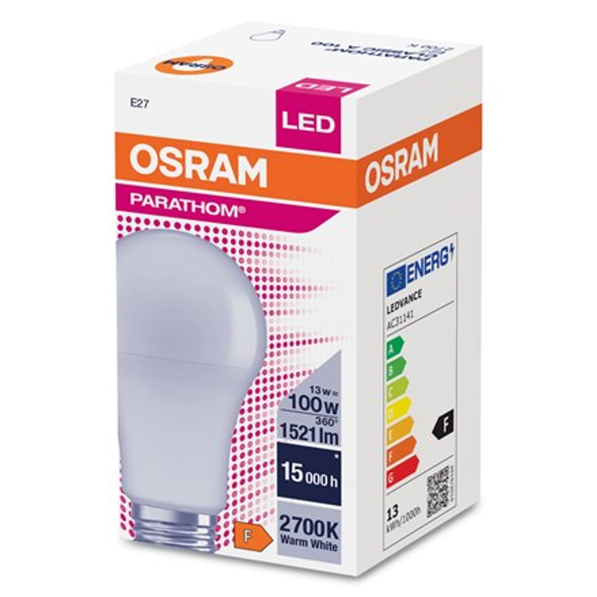 

Osram Parathom Classic LED 100 non-dim13W/827 E27 bulb