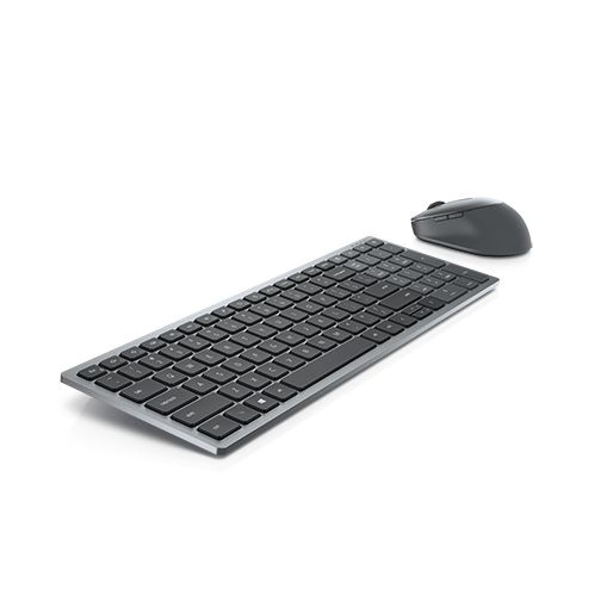 

Zestaw klawiatury i myszy Dell KM7120W, bezprzewodowy, dołączone baterie, RU, Titan Gray