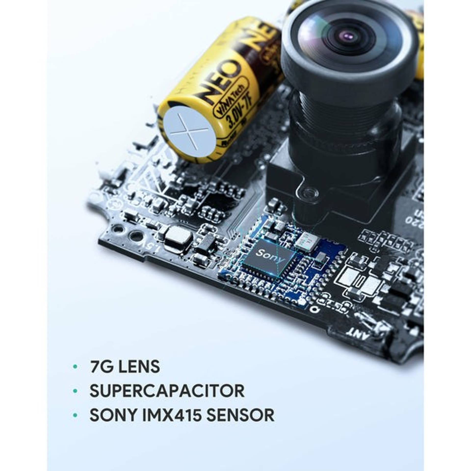 

DRS1 kamera samochodowa Rejestrator 4K | 3840x2160@30p | 170° | microSD | 2" LED