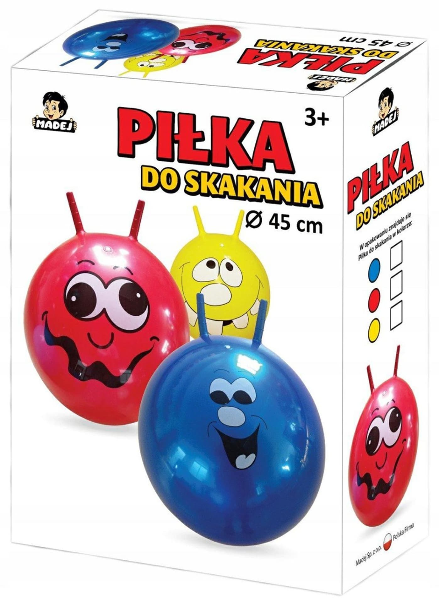 

Piłka do skakania z rogami Uśmiech