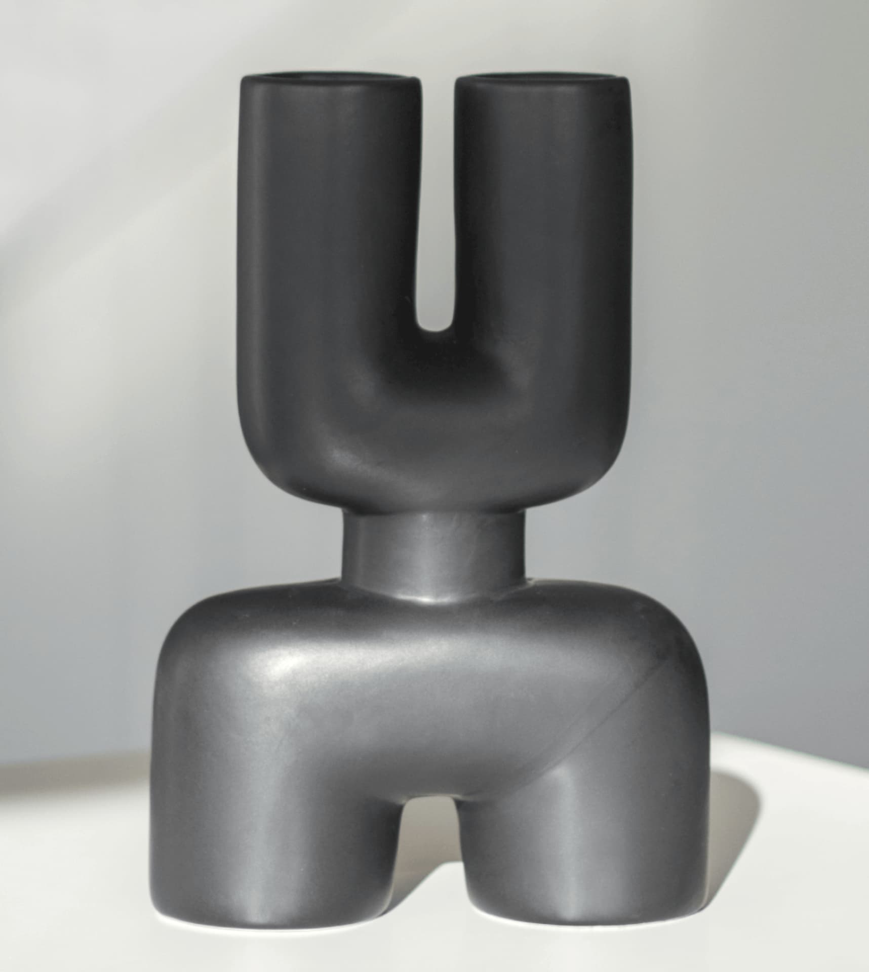 

Wazon ceramiczny podwójny, czarny