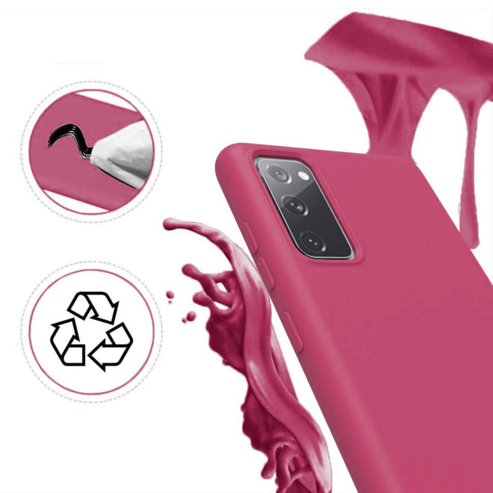 

Etui SAMSUNG GALAXY S20 FE Silicone case elastyczne silikonowe bordowe