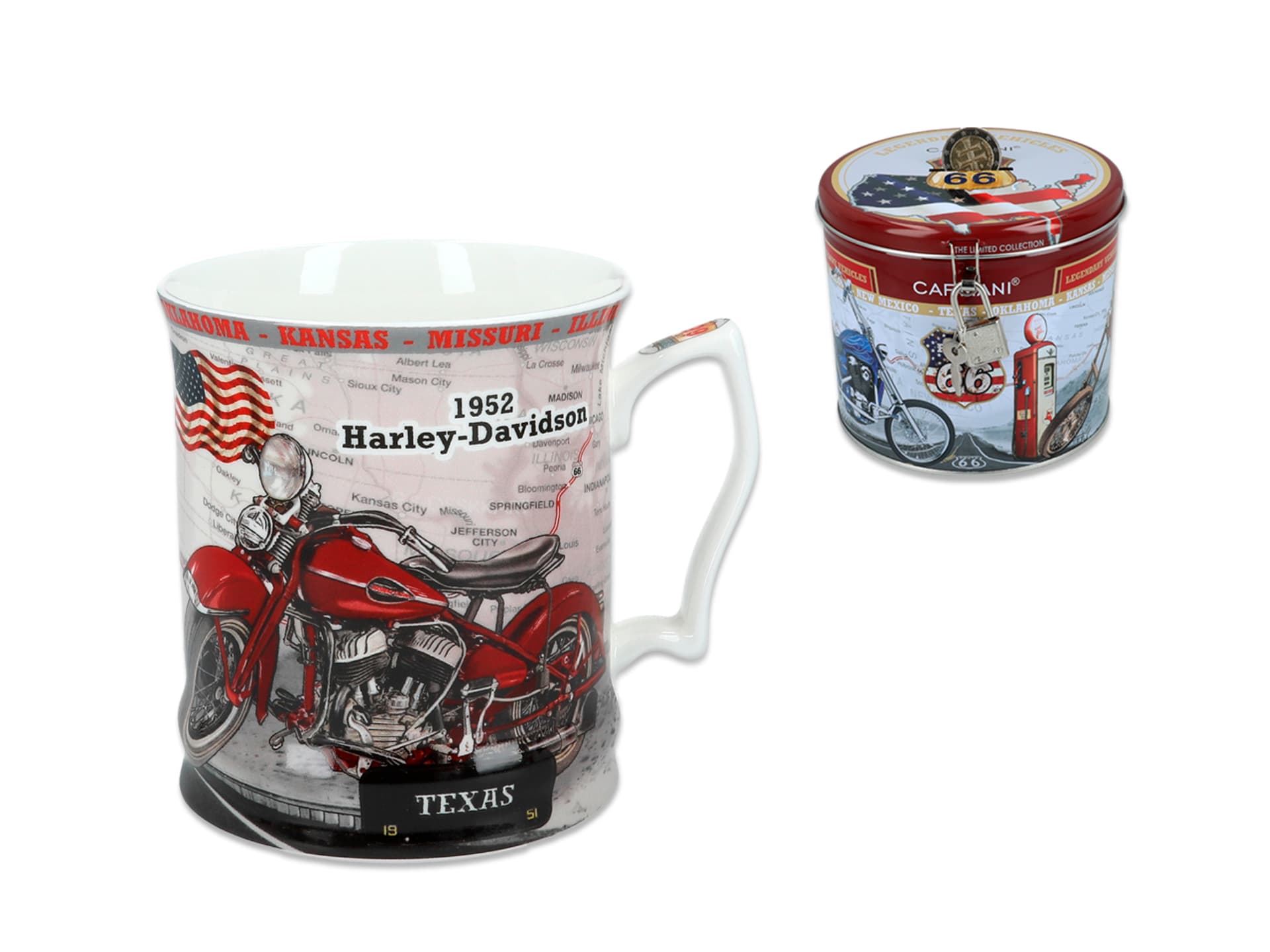 

Kubek - Motocykl w puszce Harley Davidson 1952r (CARMANI)