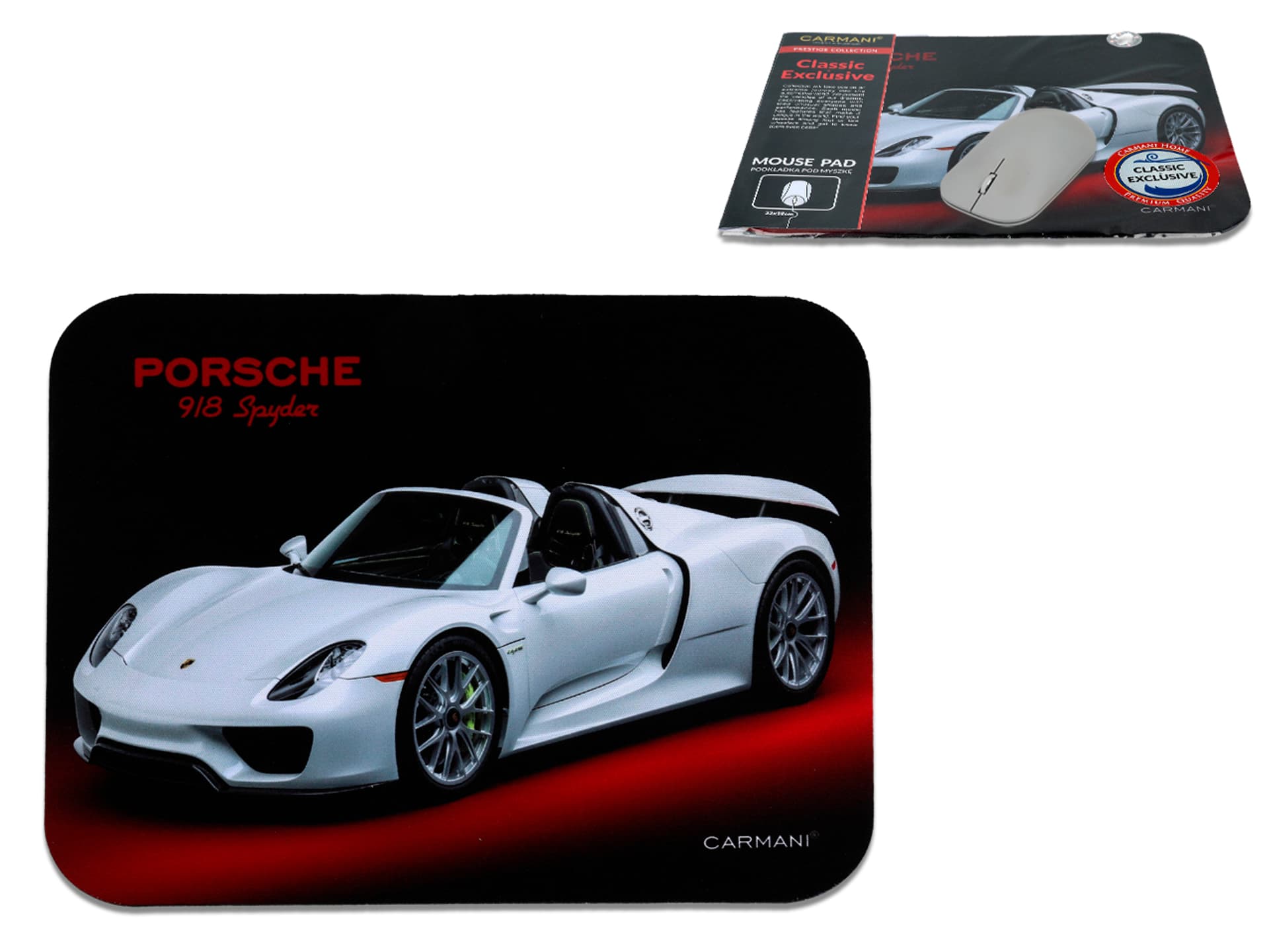 

Podkładka pod mysz komputerową - Classic & Exclusive, Porsche 918 Spyder (CARMANI)