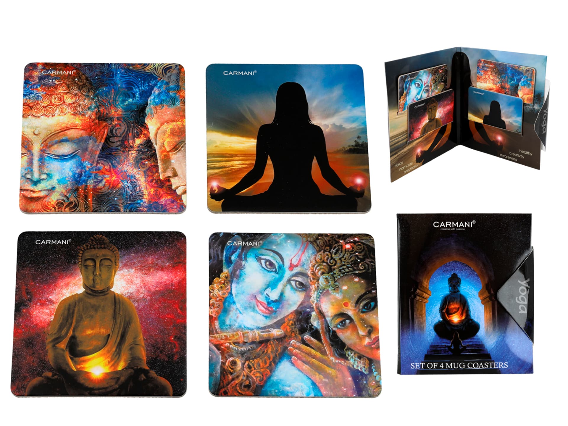 

Kpl. 4 podkładek korkowych - Joga (CARMANI)