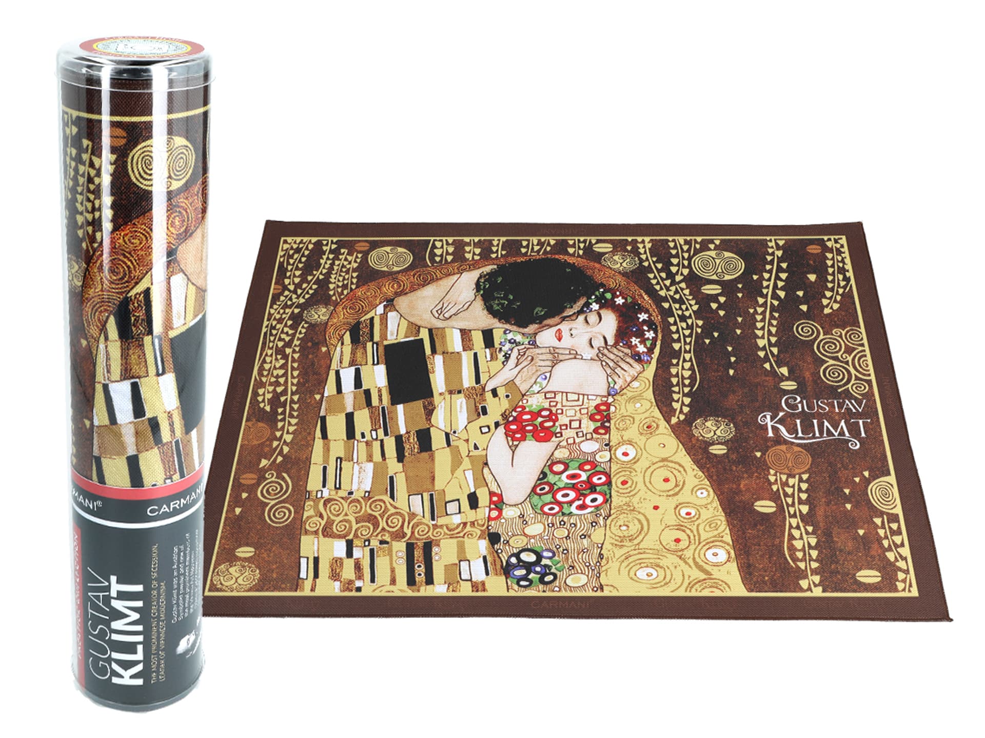 

Podkładka na stół - G. Klimt, Pocałunek, brązowe tło (CARMANI)