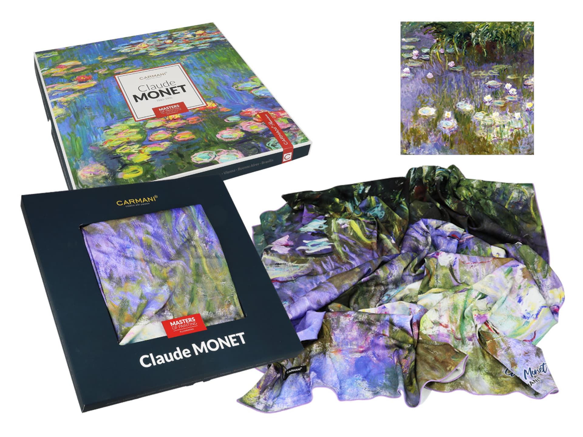 

Chusta - C. Monet, Lilie wodne II (fioletowe) (CARMANI)