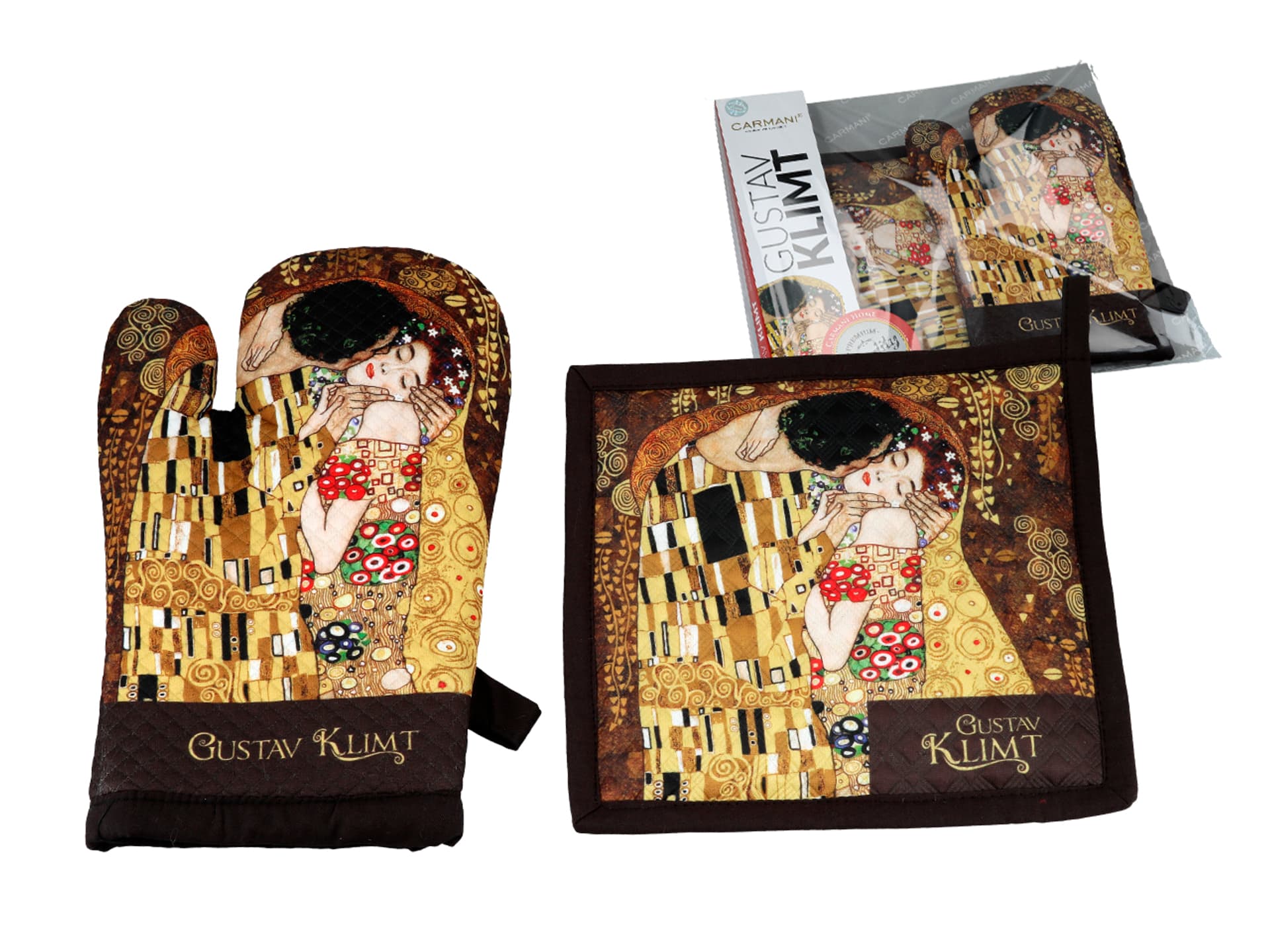

Kpl. Łapka i rękawica kuchenna - G. Klimt, Pocałunek (CARMANI)