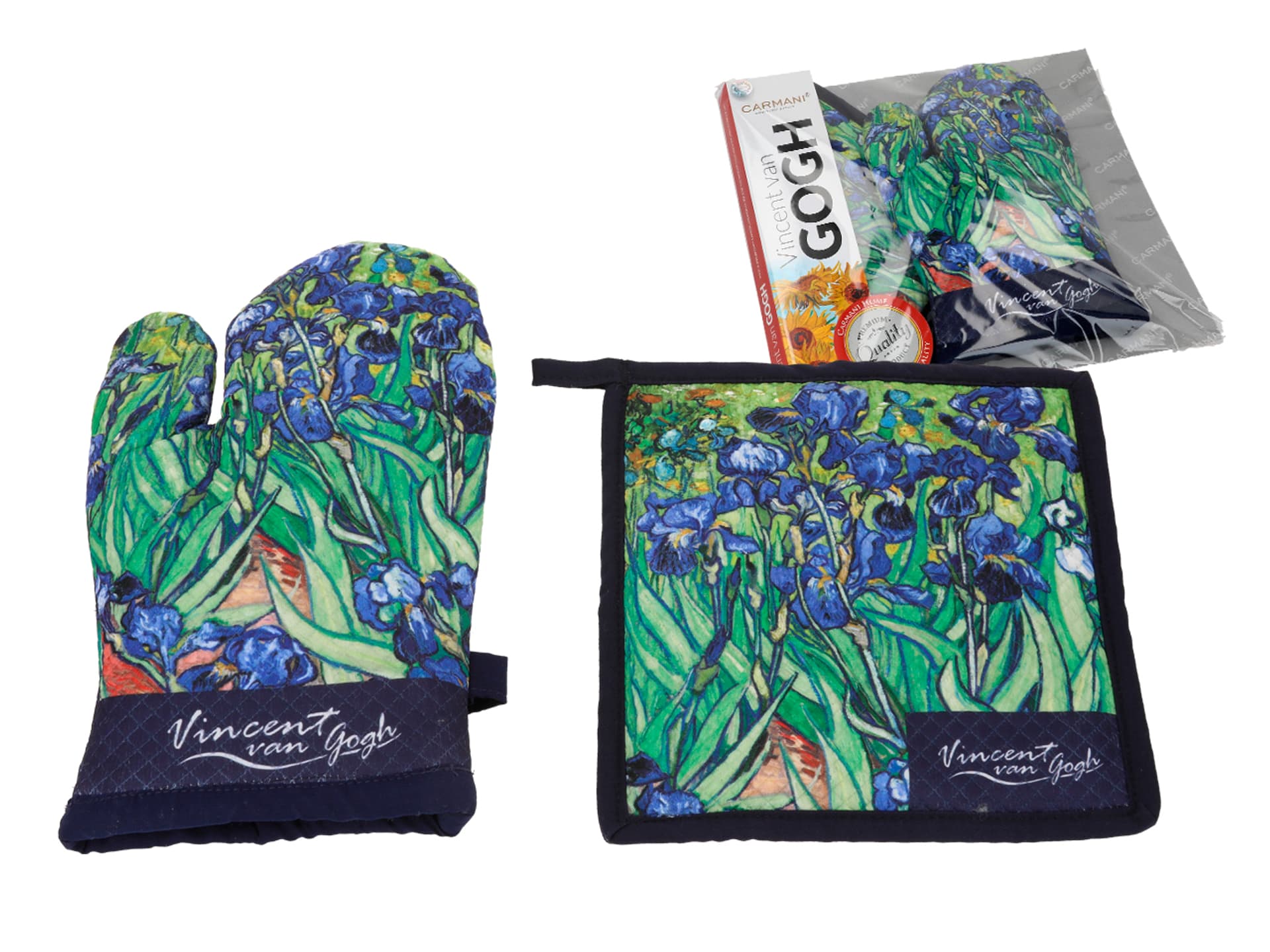 

Kpl. Łapka i rękawica kuchenna - V. van Gogh, Irysy (CARMANI)
