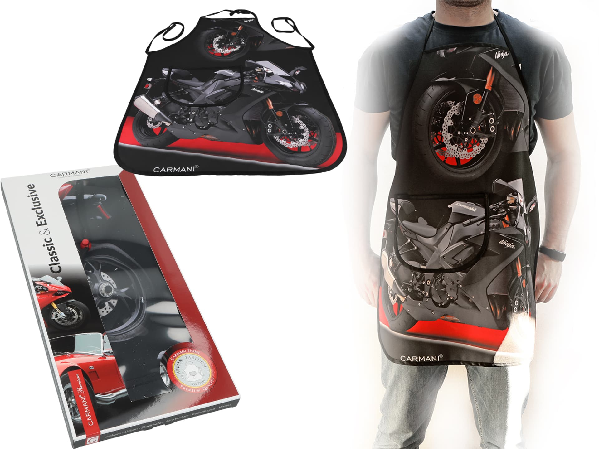 

Fartuszek kuchenny - Classic & Exclusive, Kawasaki Ninja (CARMANI)