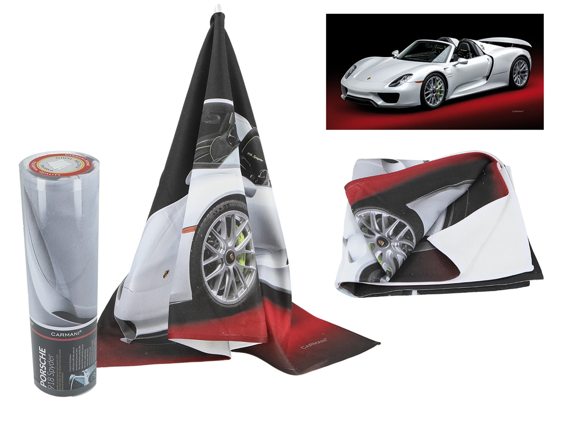 

Ręcznik (mały) - Classic & Exclusive, Porsche 918 Spyder (CARMANI)