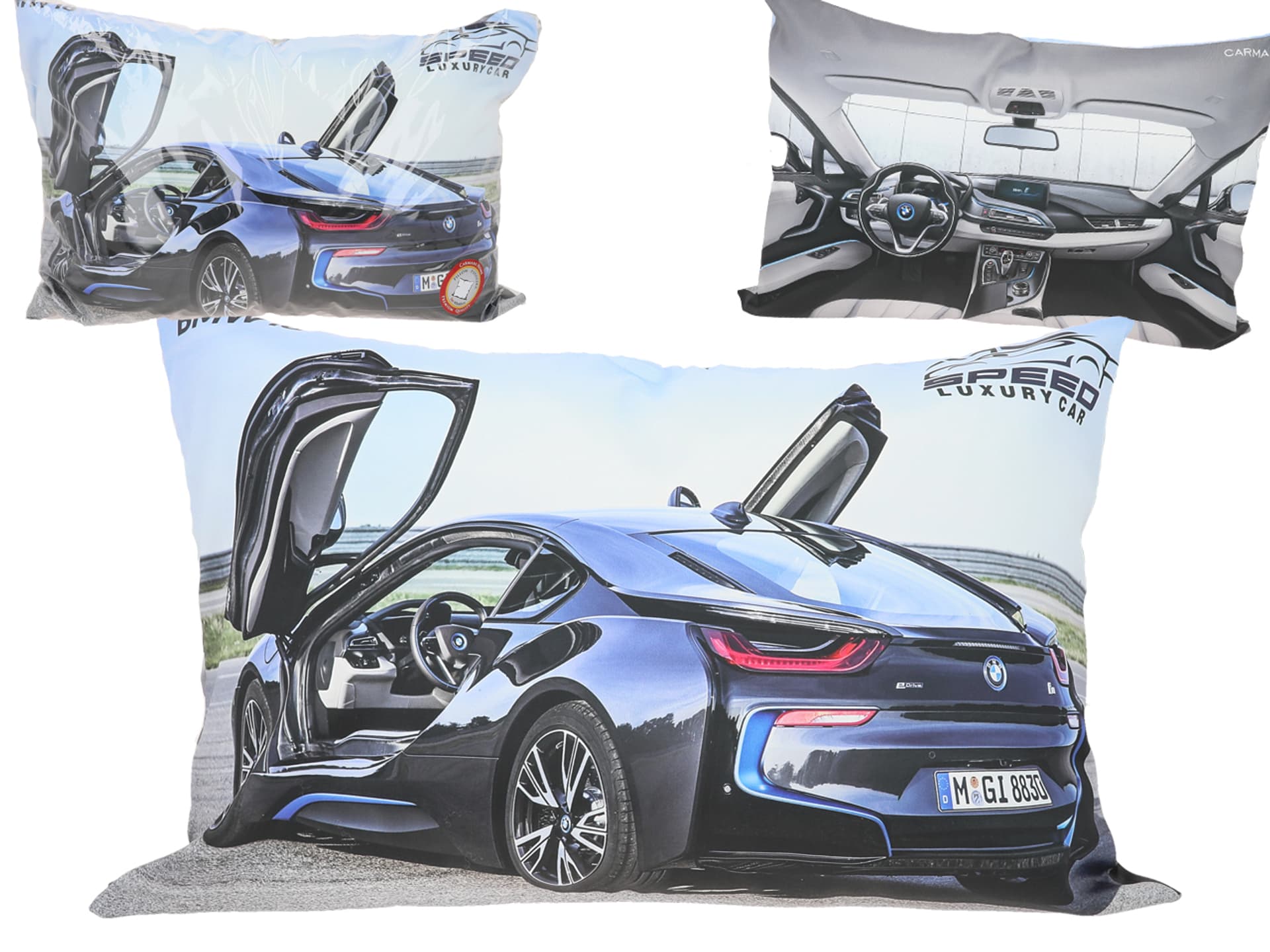 

Poduszka z wypełnieniem/suwak - Classic & Exclusive, BMW i8 (CARMANI)