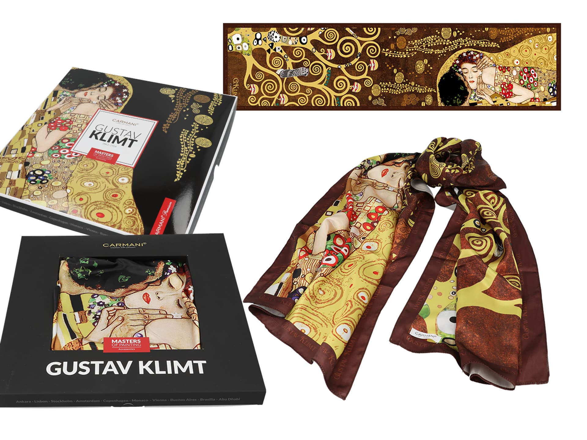 

Szal - G. Klimt, Pocałunek (CARMANI)