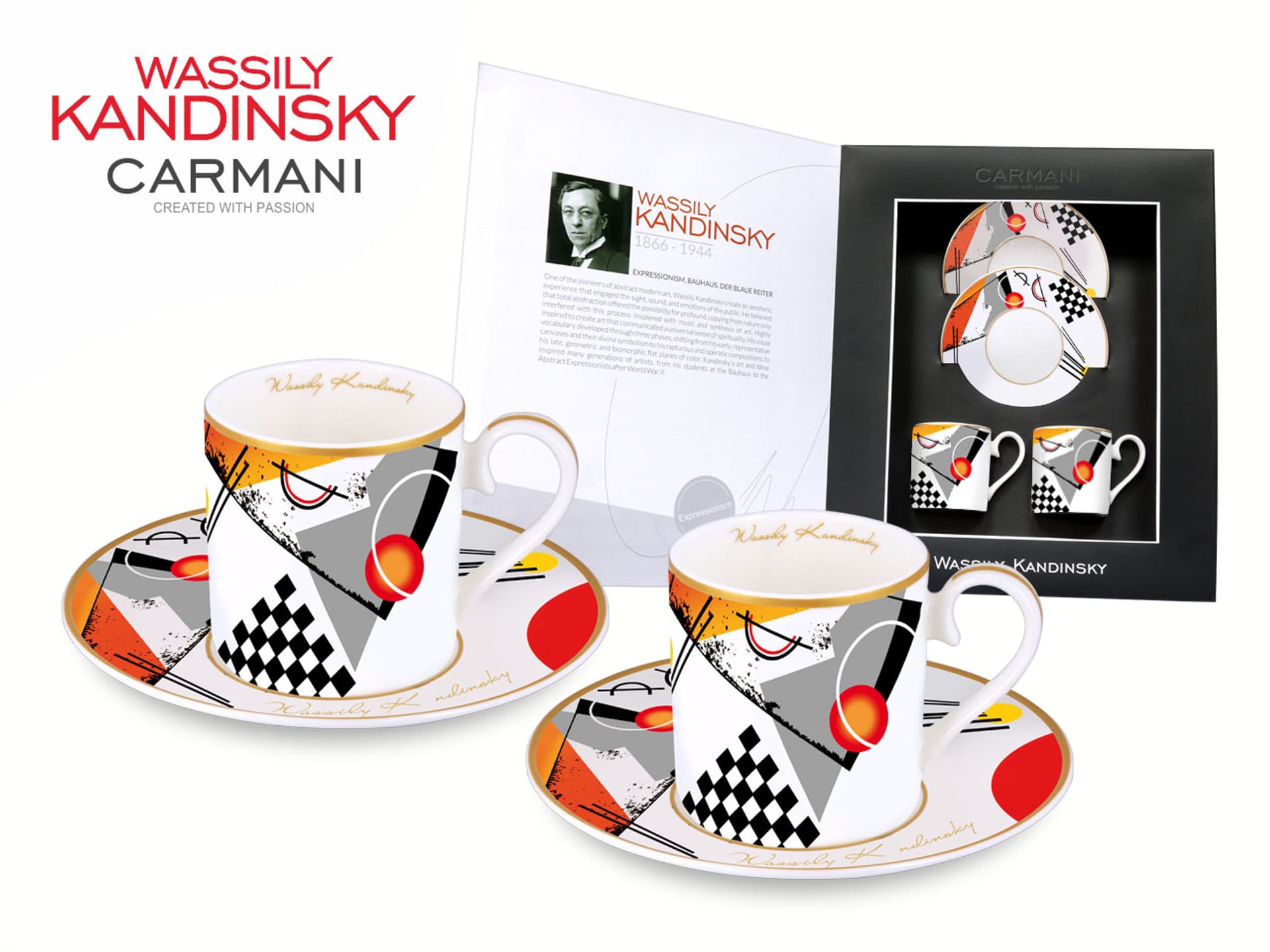 

Kpl. 2 filiżanek espresso - Wassily Kandinsky. Orange/1923r. (CARMANI)