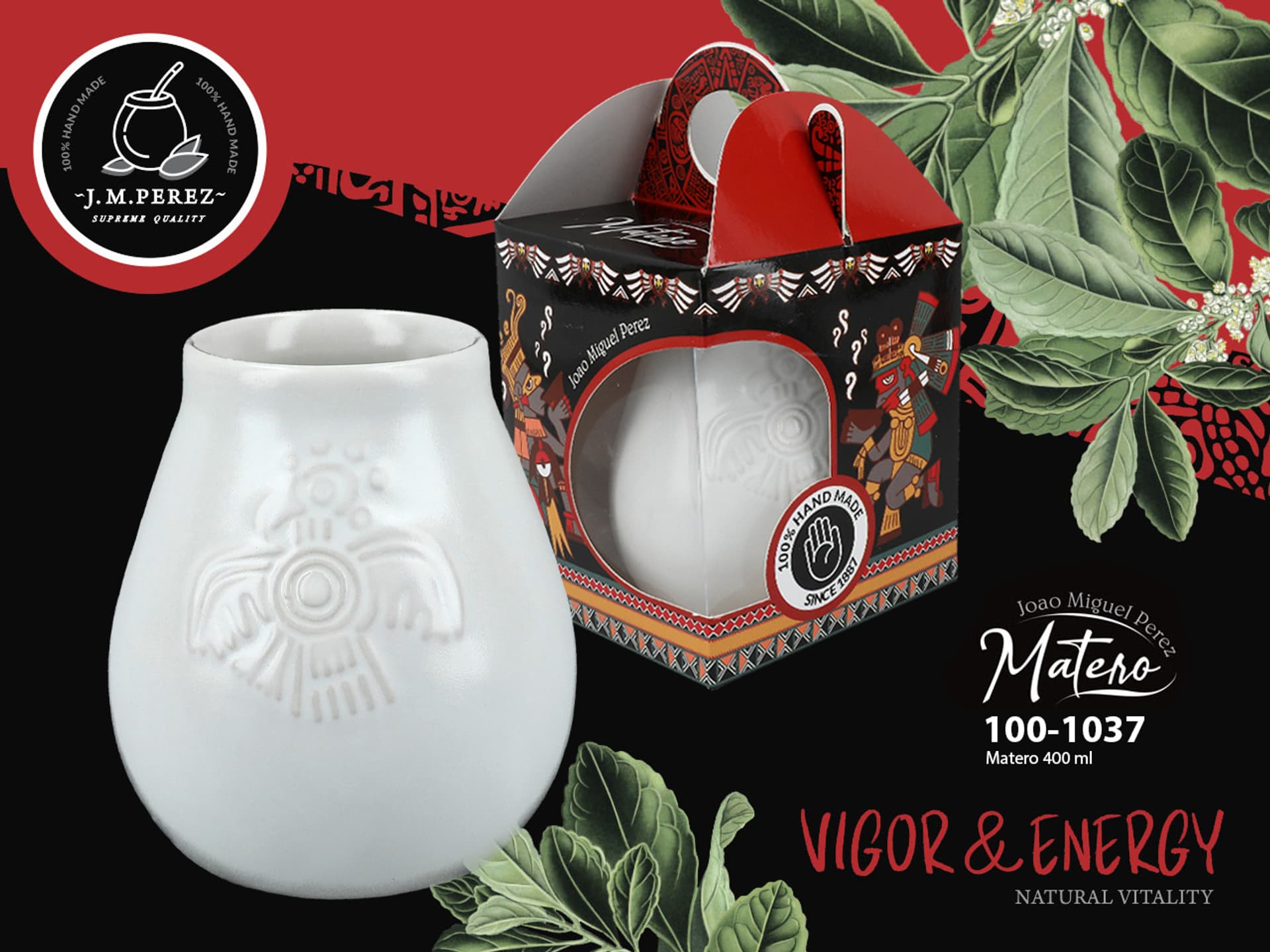 

Naczynie Ceramiczne do Yerby - białe
