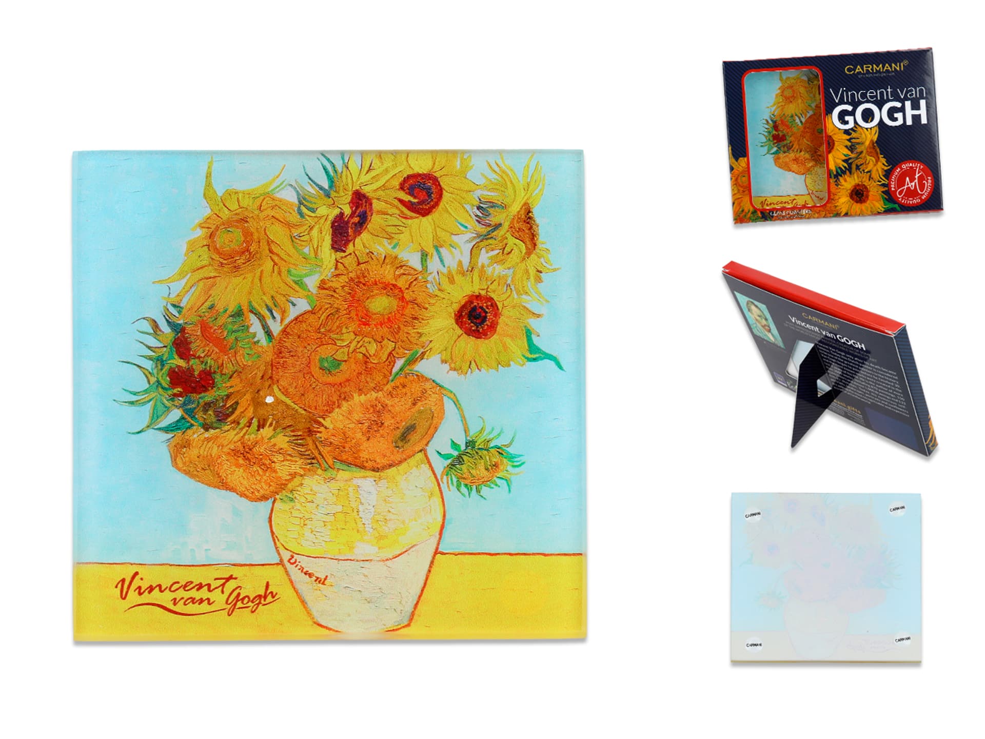 

Podkładka szklana - V. van Gogh, Słoneczniki wazon (CARMANI)