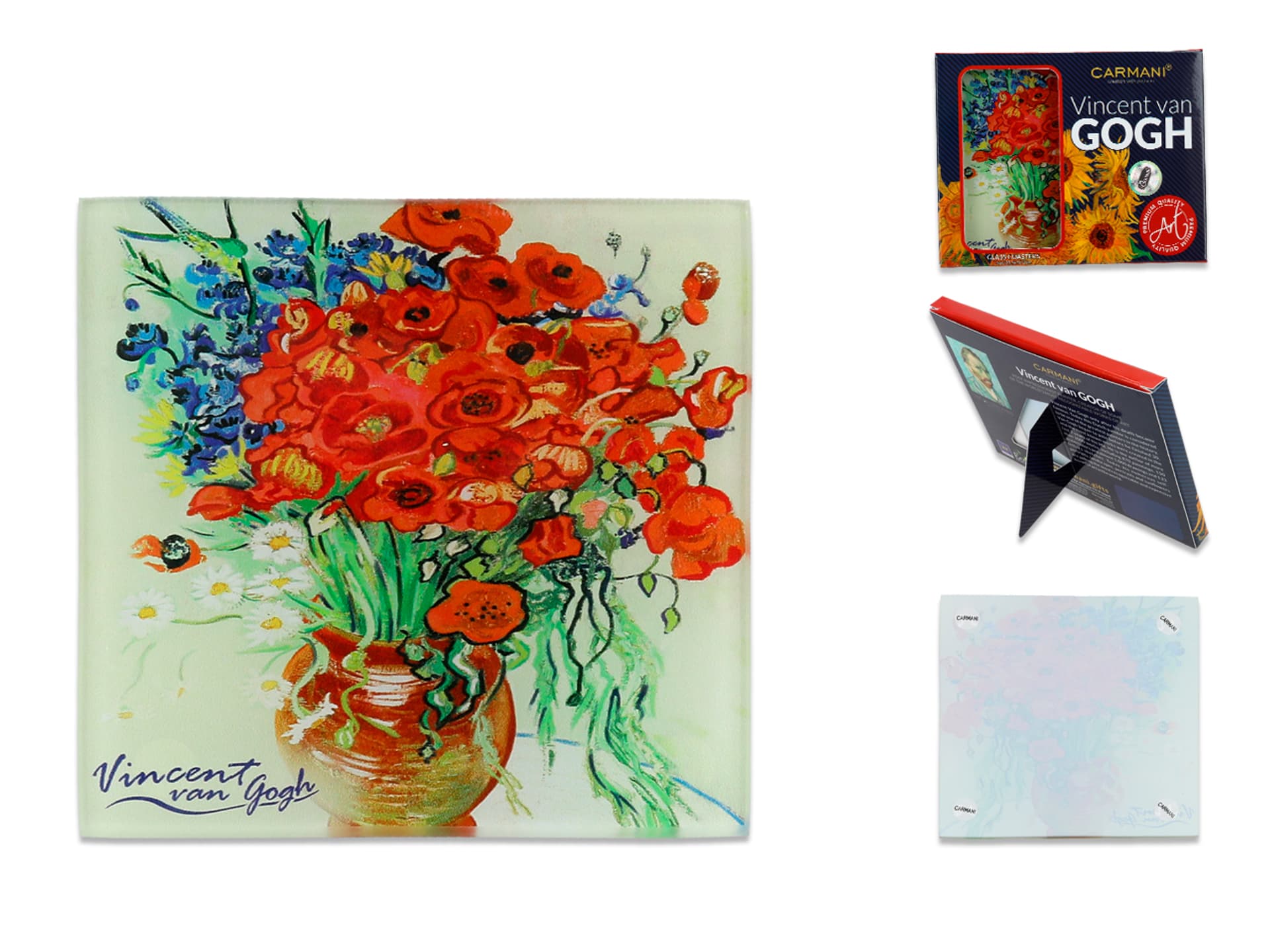 

Podkładka szklana - V. van Gogh, Maki i Stokrotki (CARMANI)