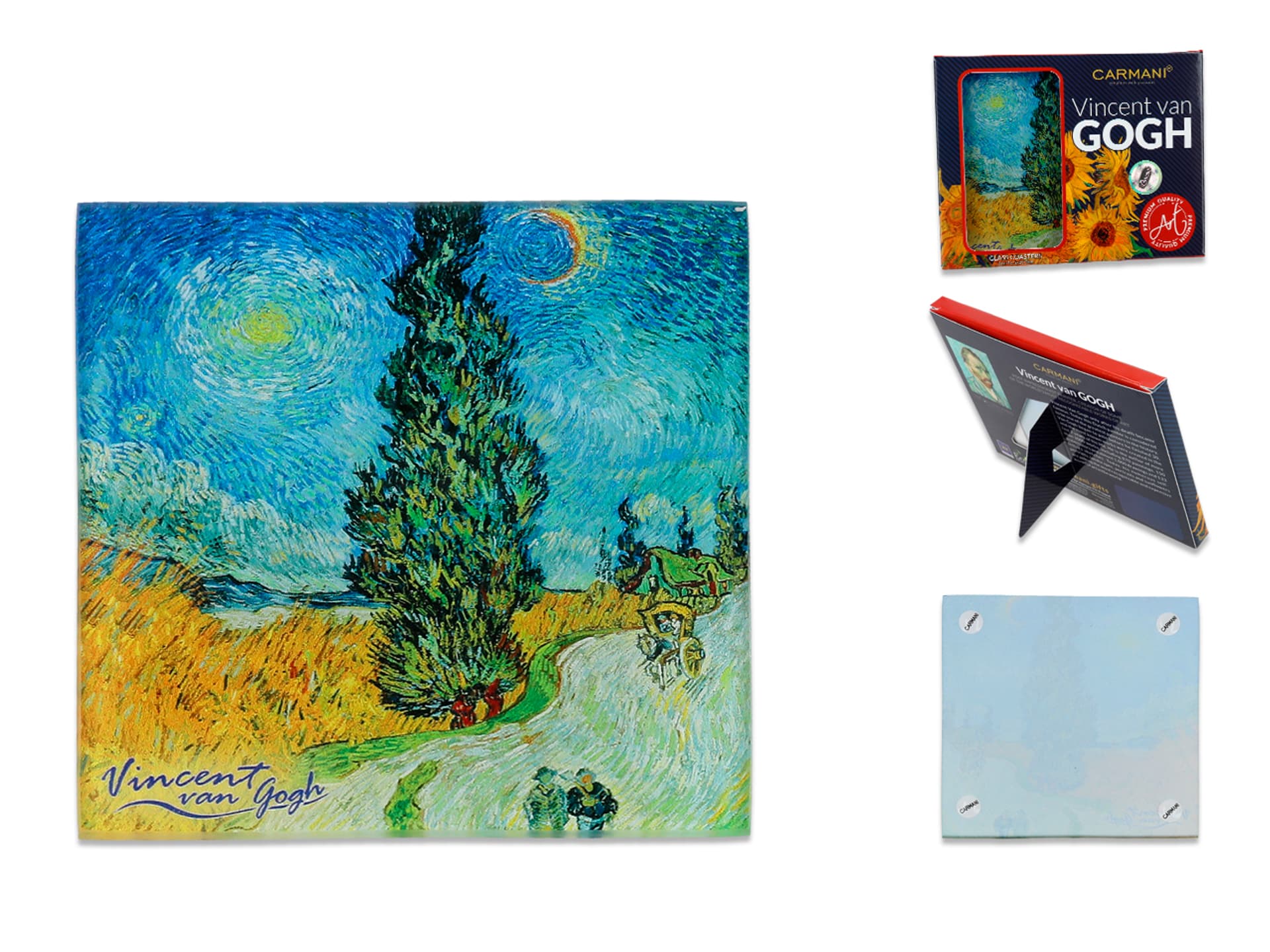 

Podkładka szklana - V. van Gogh, Droga z cyprysami (CARMANI)