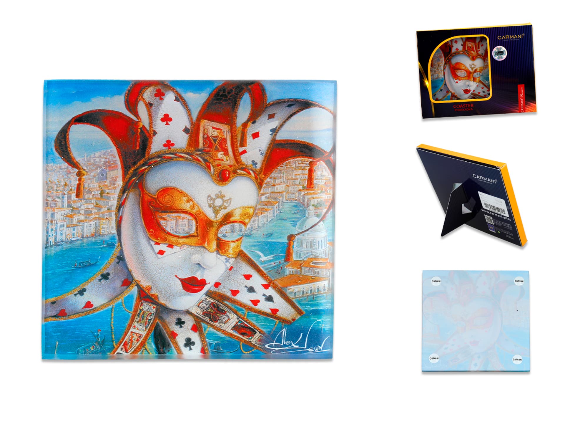 

Podkładka szklana - Maski Weneckie (CARMANI)