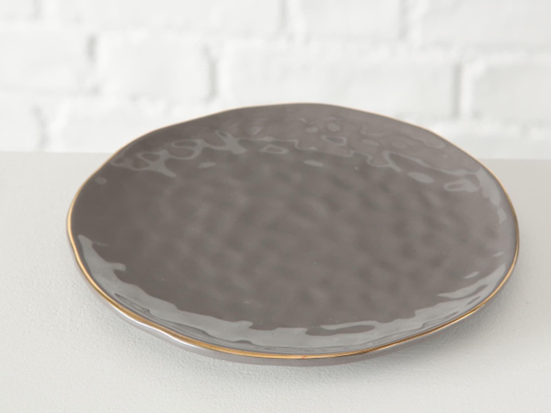 

Talerz ceramiczny szary - Nella