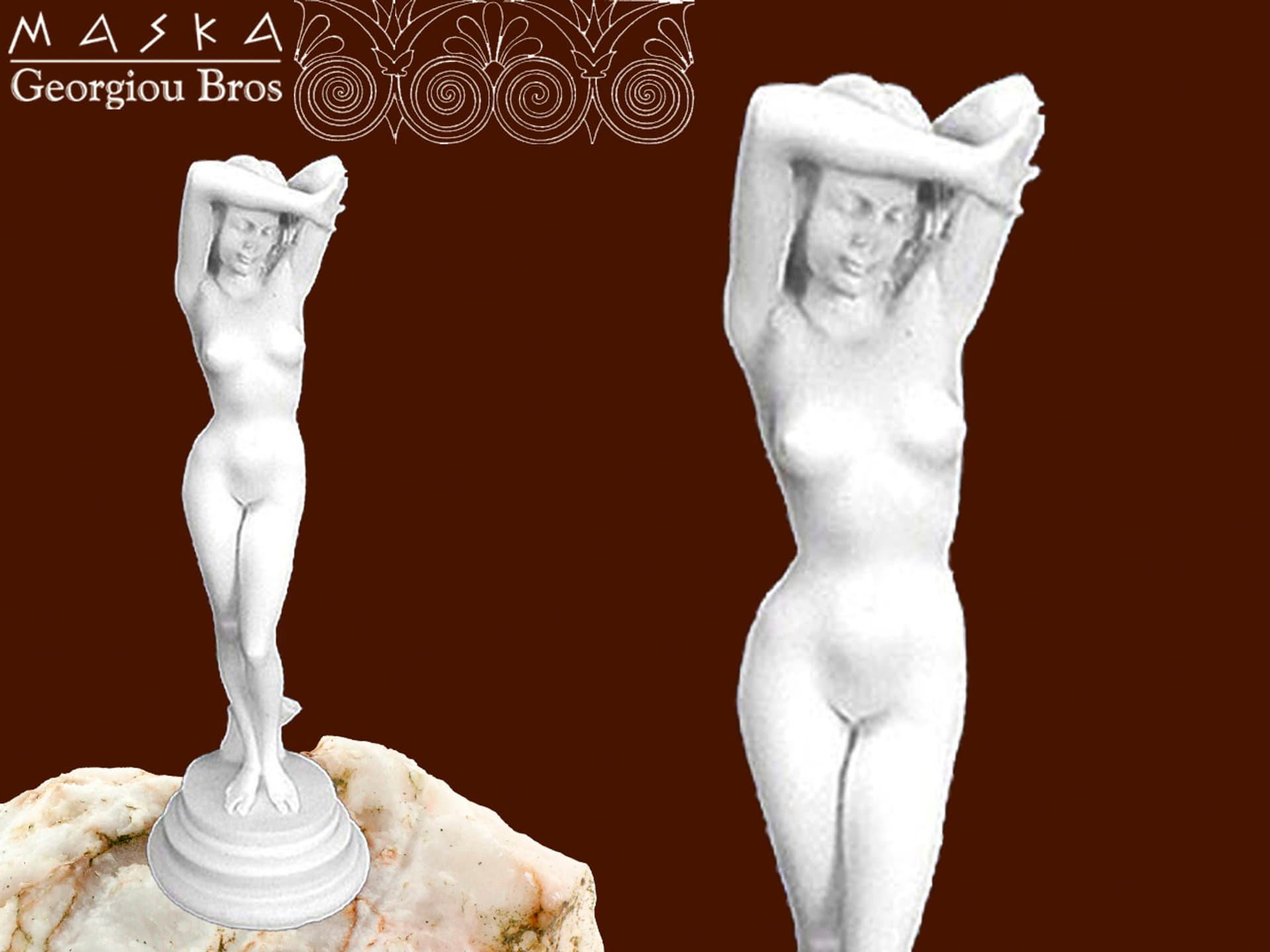 

Figura kobiety -alabaster grecki