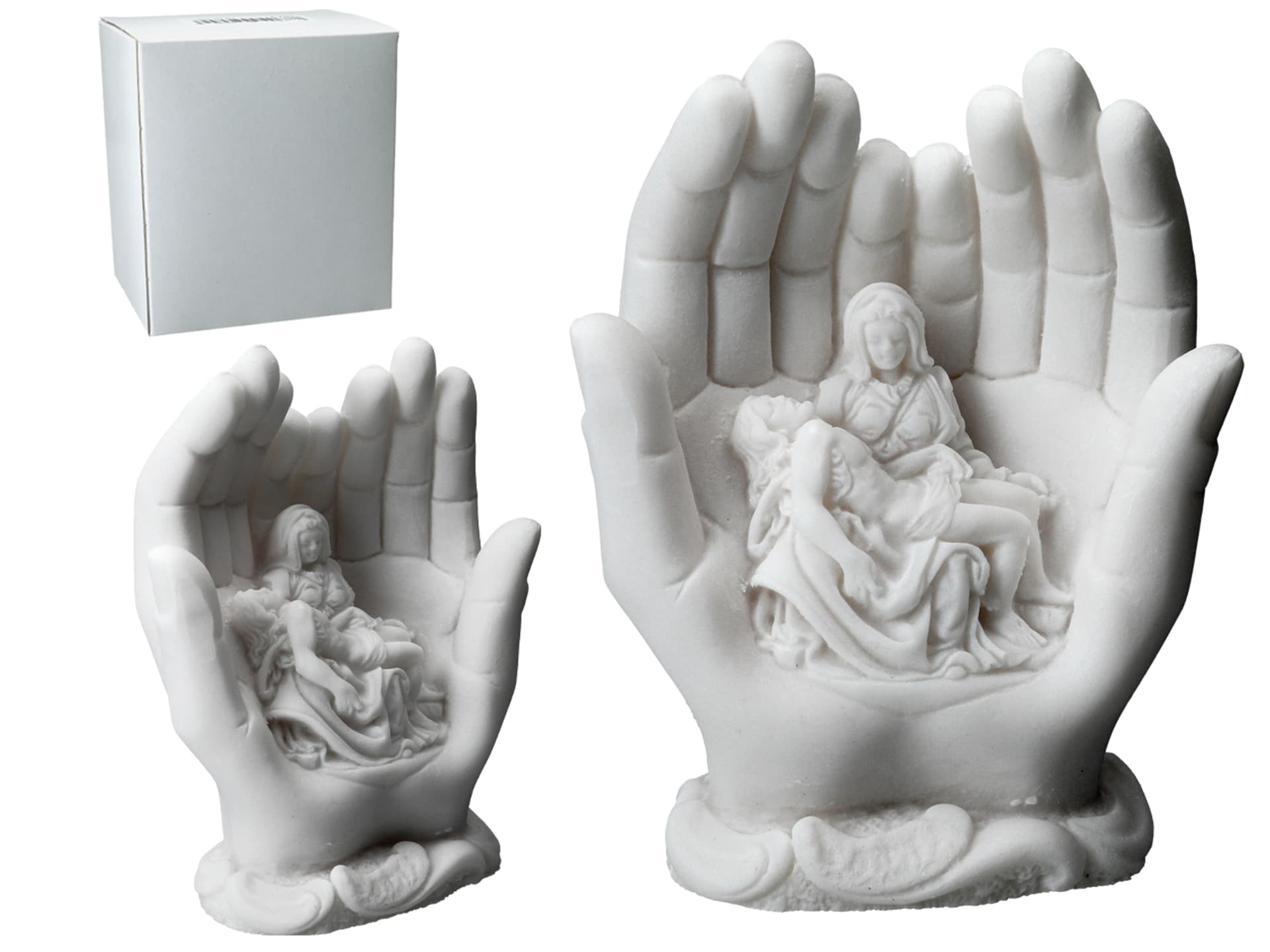 

Pieta w dłoniach -alabaster grecki