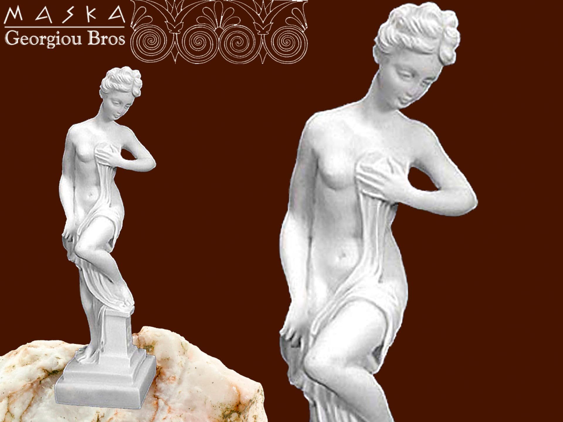 

Figura kobiety -alabaster grecki