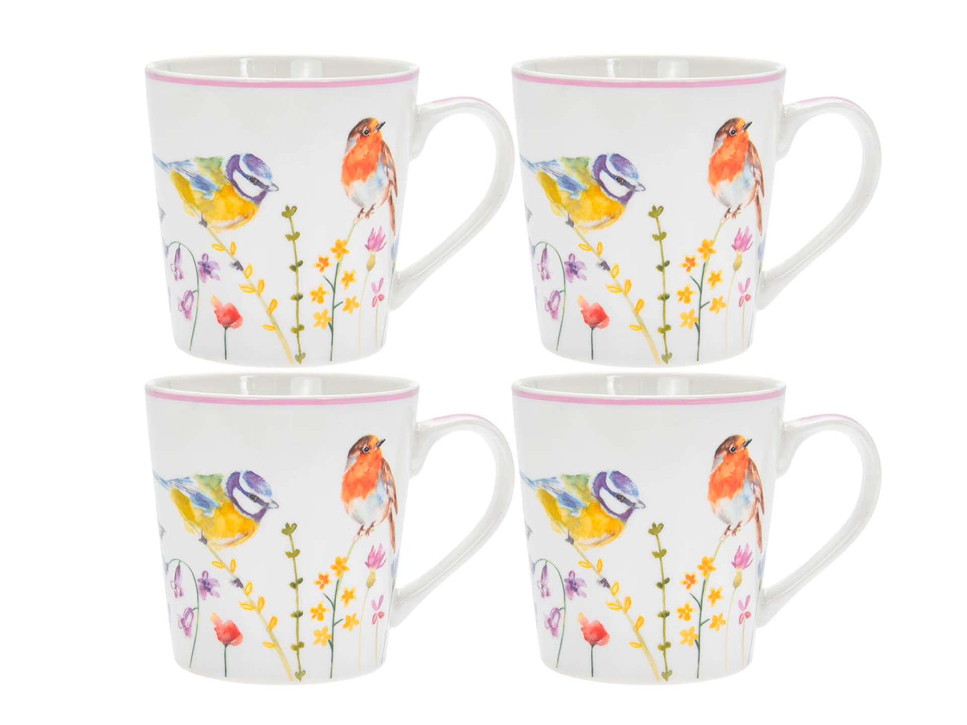 

Kpl. 4 kubków - Garden Birds