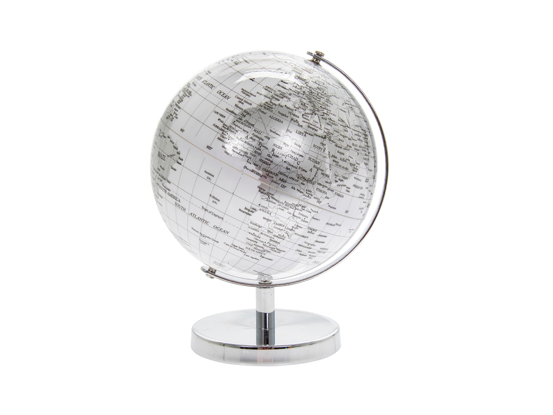 

Globus mały - Globe Silver & White