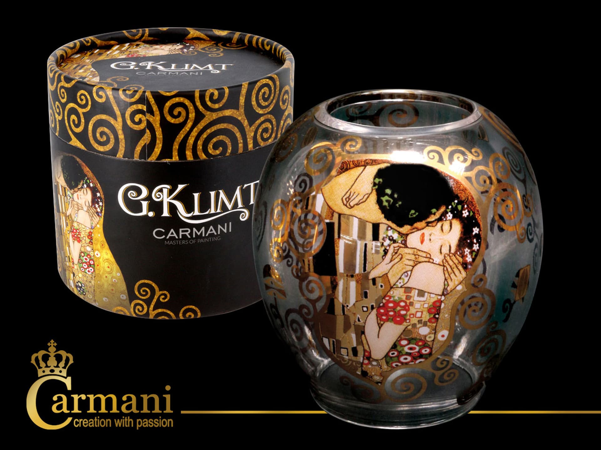 

Świecznik szklany - Gustav Klimt the Kiss (CARMANI)