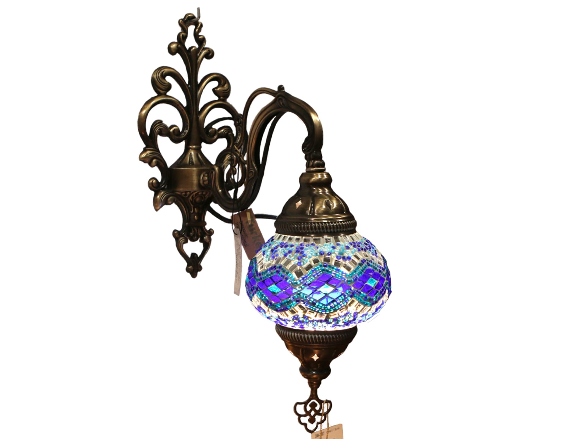 

Lampa ścienna - klosz pojedynczy, wielokolorowy