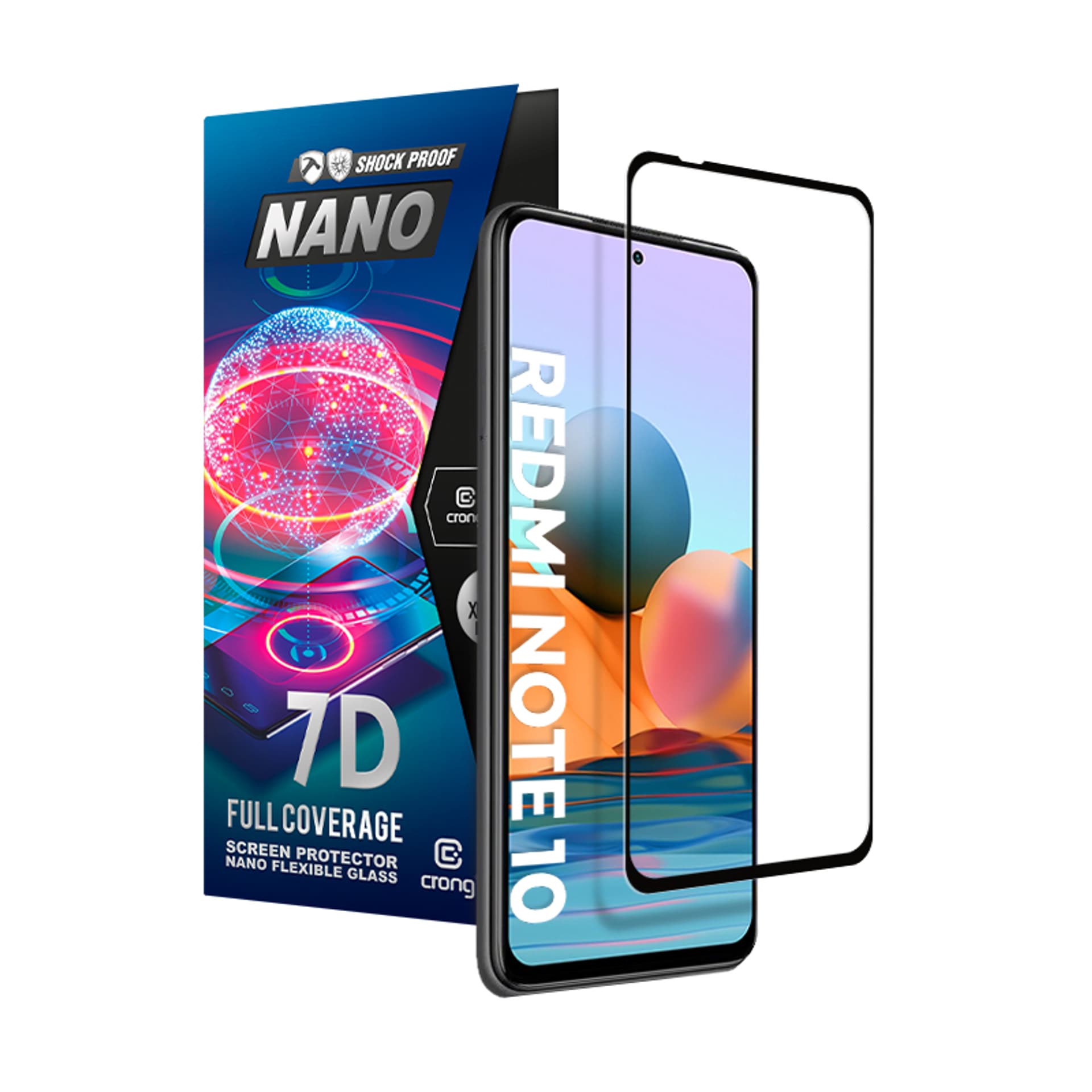 

Crong 7D Nano Flexible Glass - Niepękające szkło hybrydowe 9H na cały ekran Xiaomi Redmi Note 10 5G