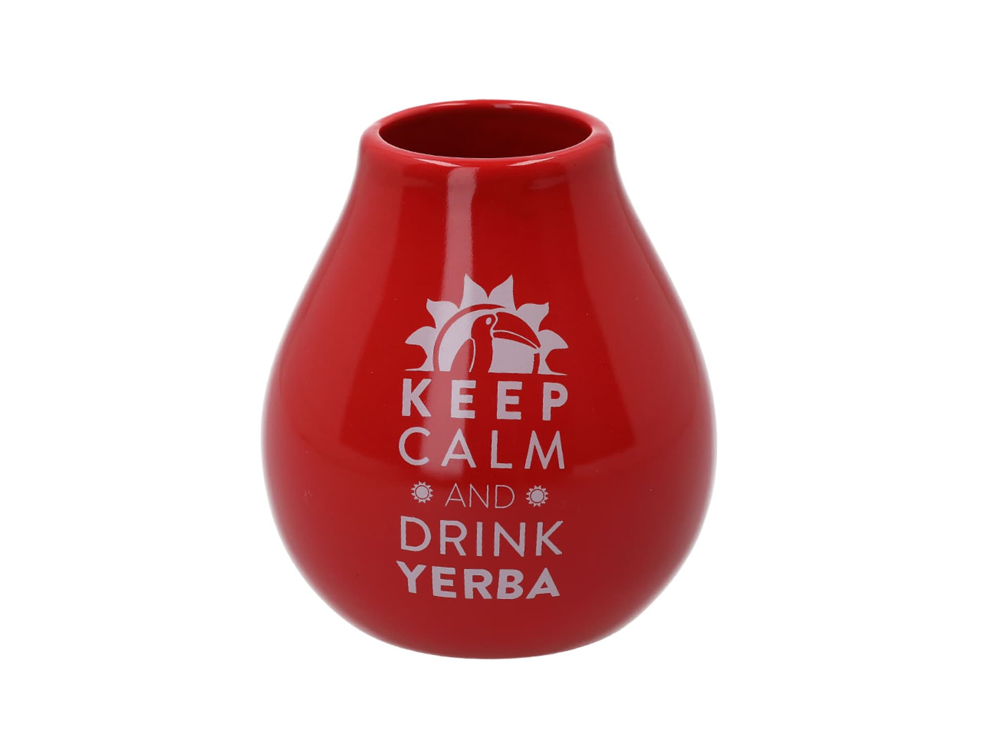 

Matero Ceramico LUKA RED 350 ml z logo MATE GREEN