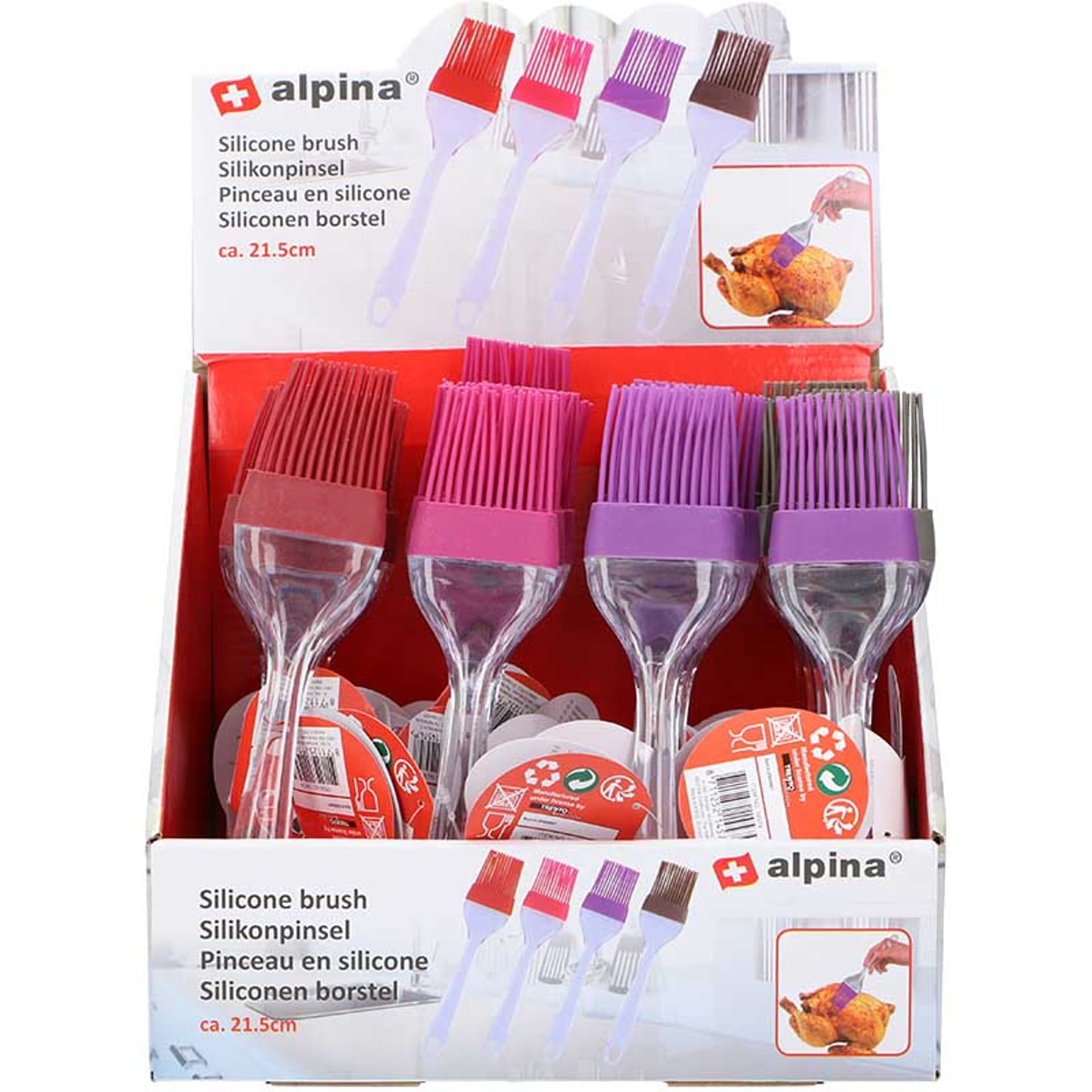 

Alpina - pędzelek silikonowy do marynowania potraw 21 cm (szary)
