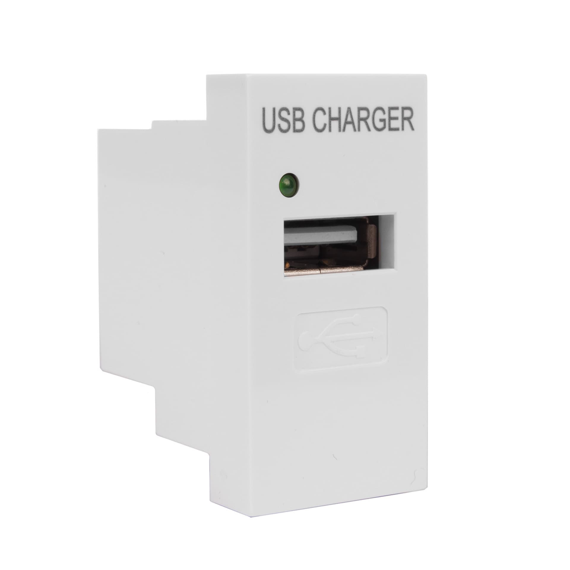 

Gniazdo USB z ładowarką Maclean, pojedyncze, 1A, białe, MCE727W