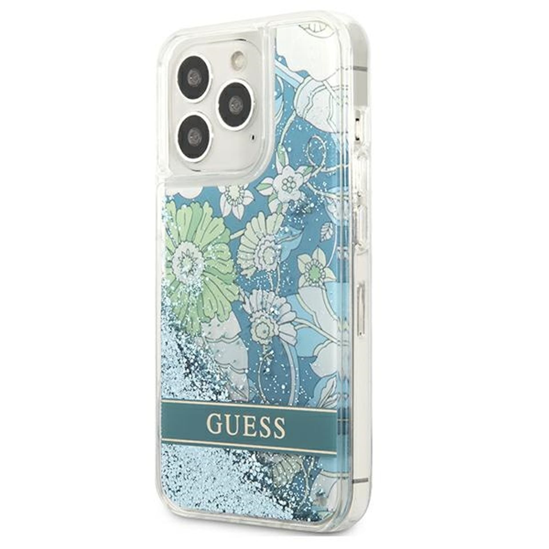 

Guess GUHCP13LLFLSN iPhone 13 Pro / 13 6,1" zielony/green hardcase Flower Liquid Glitter