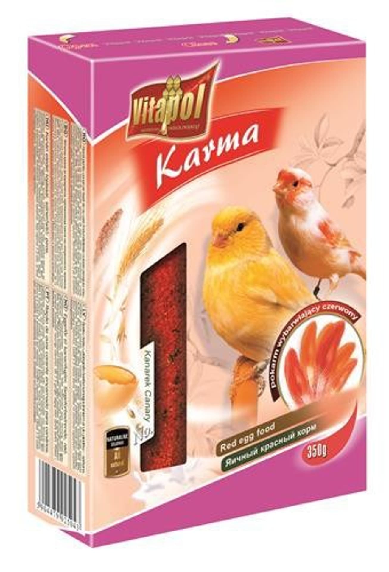 

VITAPOL Karma dla kanarka wybarwiająca czerwona 350g