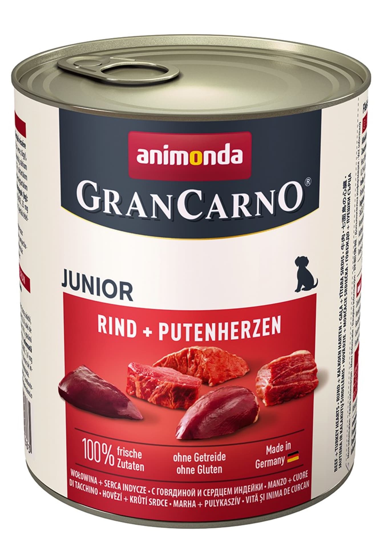 

ANIMONDA GranCarno Orginal Junior puszki wołowina serca indycze 800 g