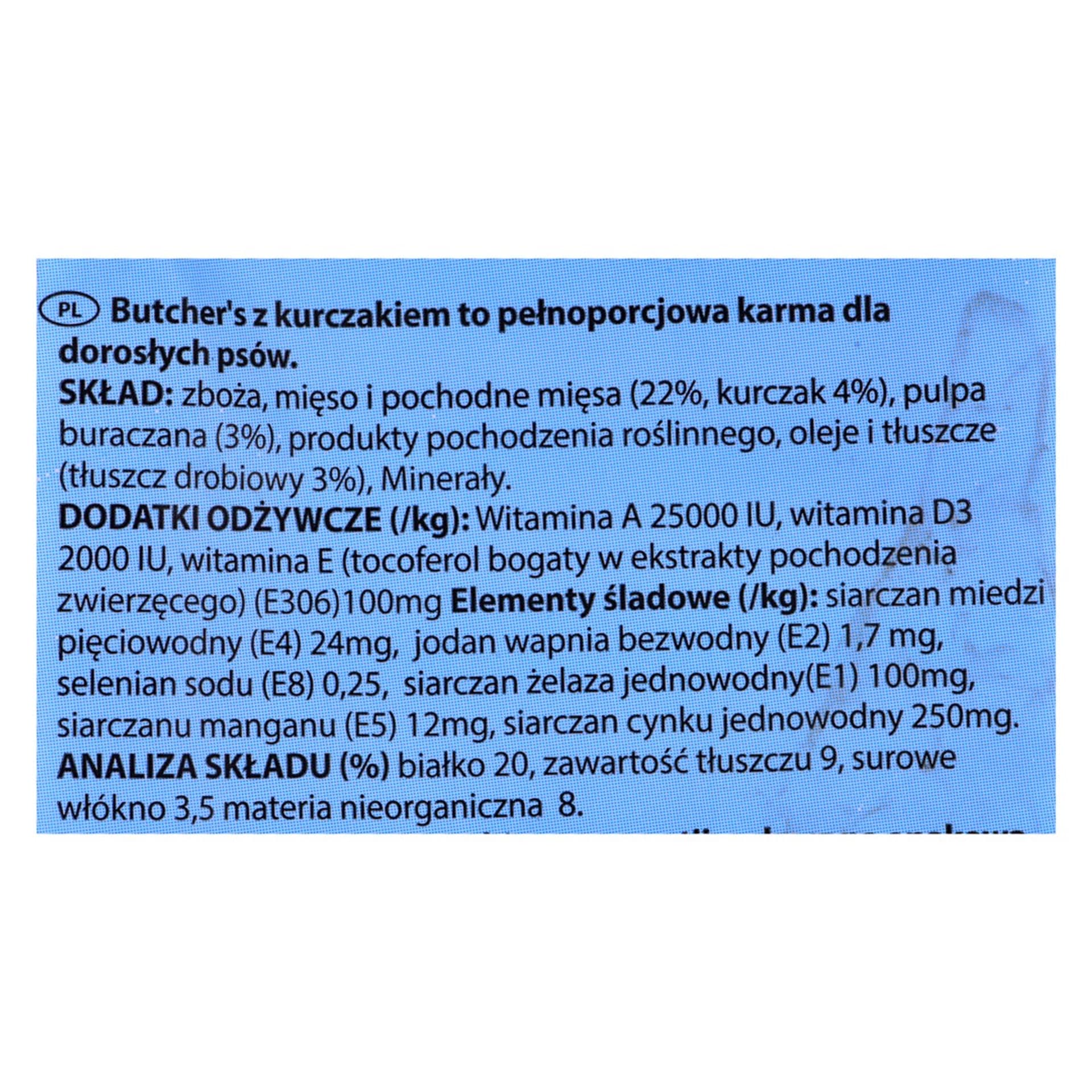 

BUTCHER'S z kurczakiem 3kg - sucha karma dla psa