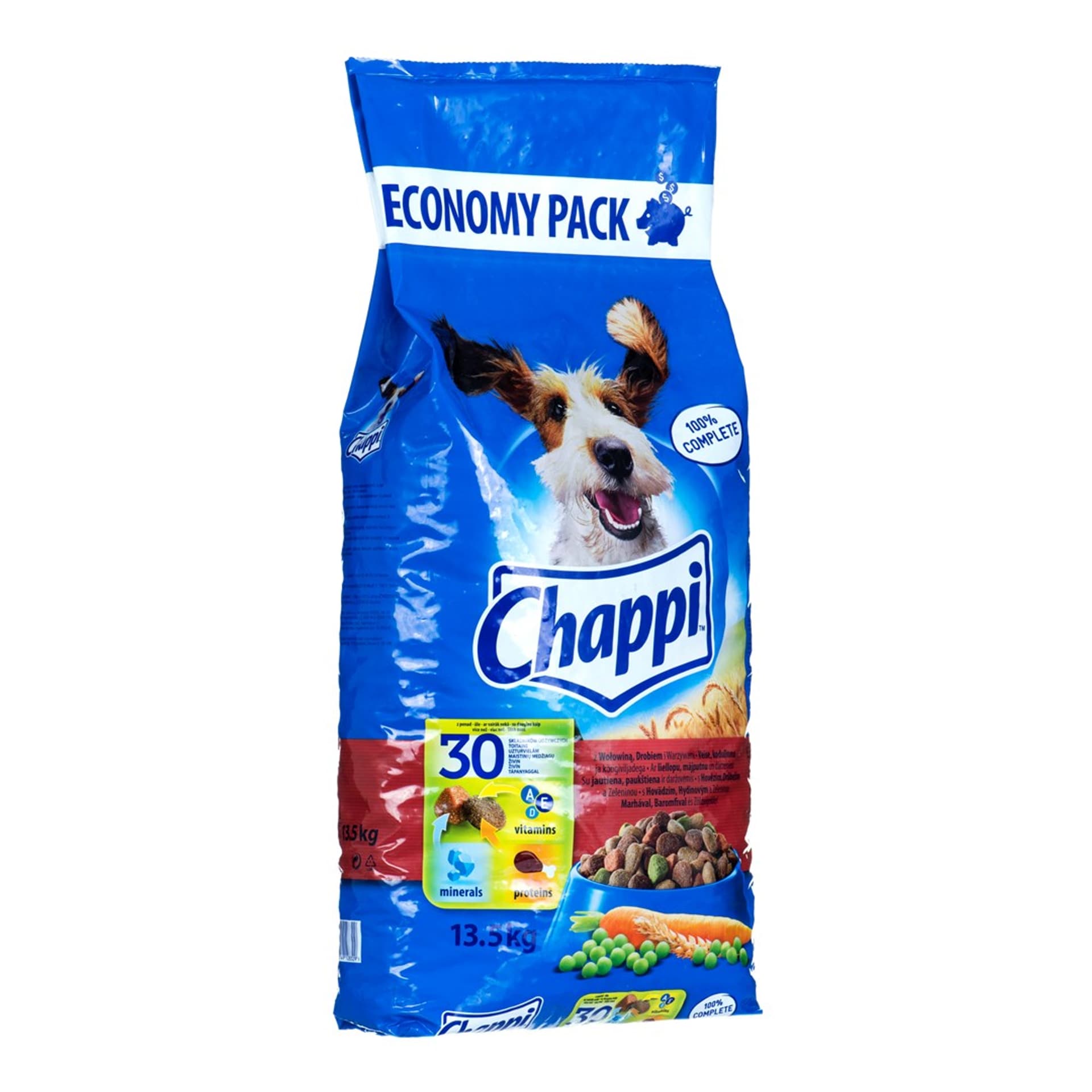 

CHAPPI z wołowiną, kurczakiem i warzywami 13,5kg - sucha karma dla psa