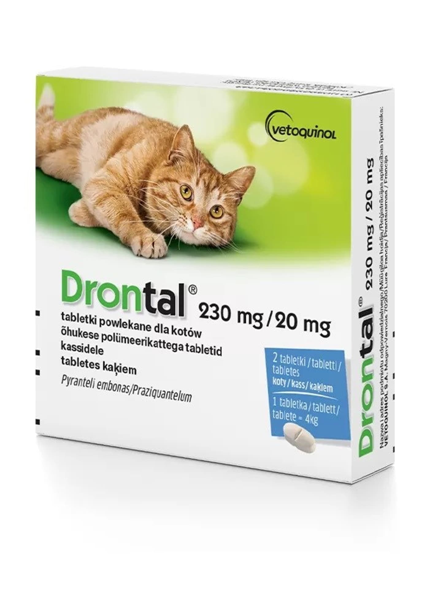 

Vetoquinol Drontal tabletki odrobaczające kot 2szt
