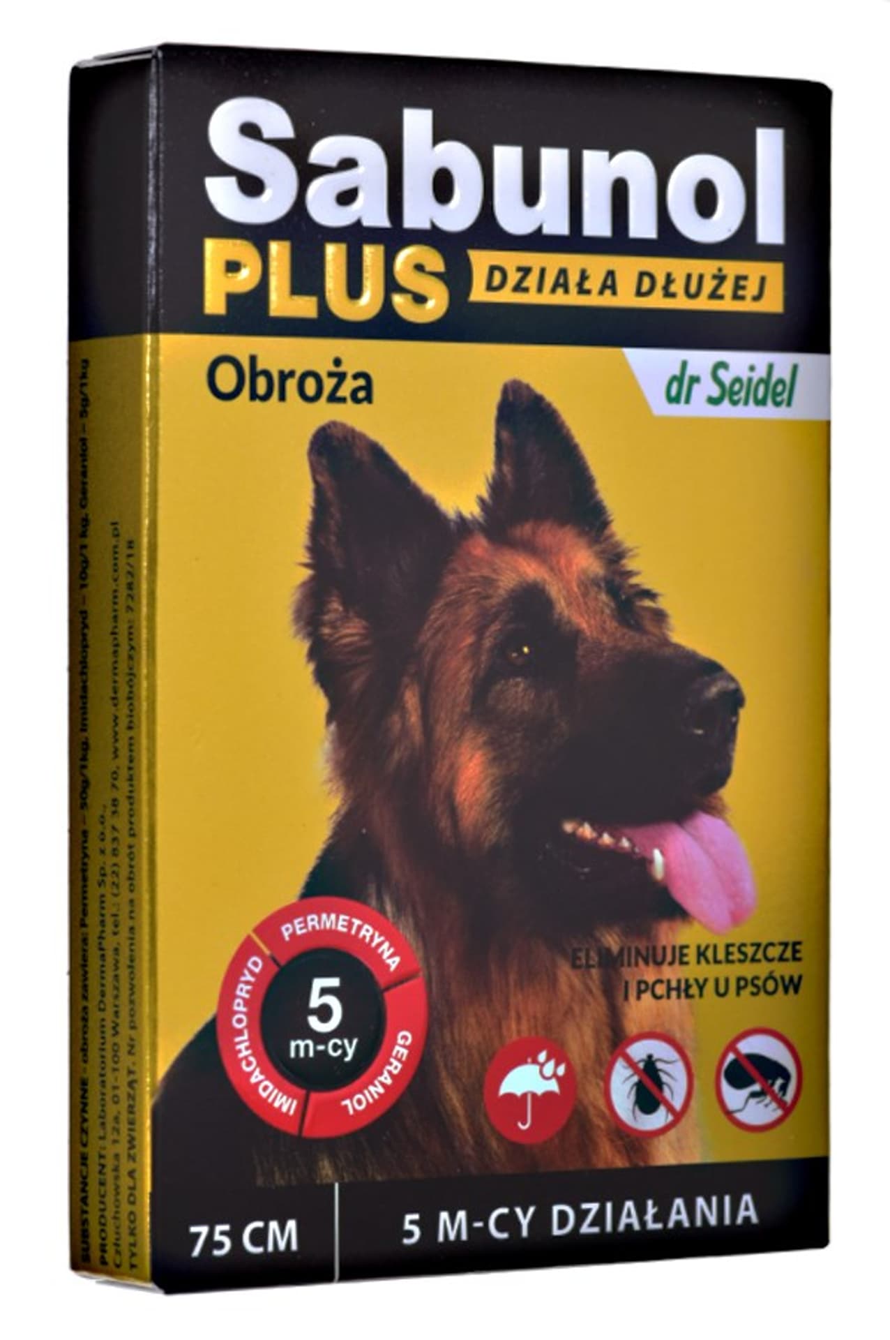 

SABUNOL PLUS - obroża przeciw pchłom i kleszczom dla psa 75cm