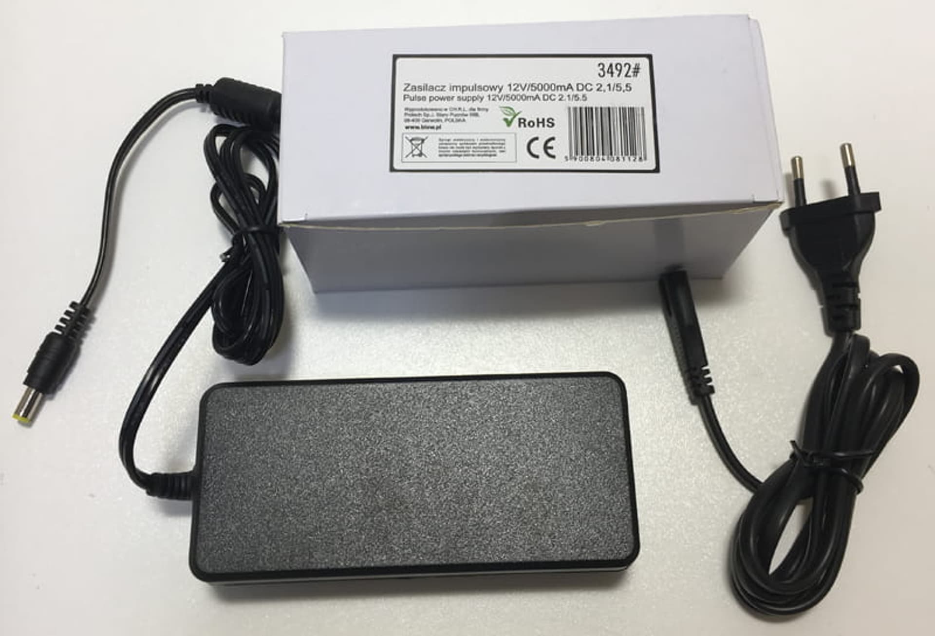

Zasilacz 12V 5000mA 2,1/5,5 Blow 3492